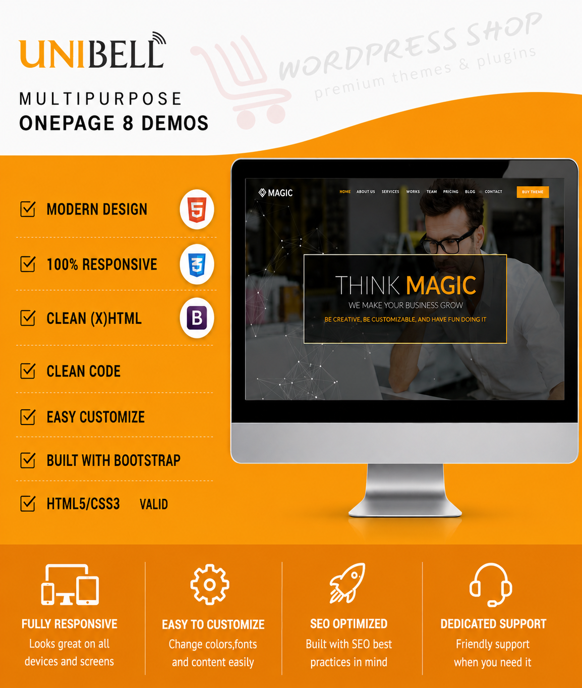 Unibell v1.7 - Multipurpose Onepage WordPress Theme