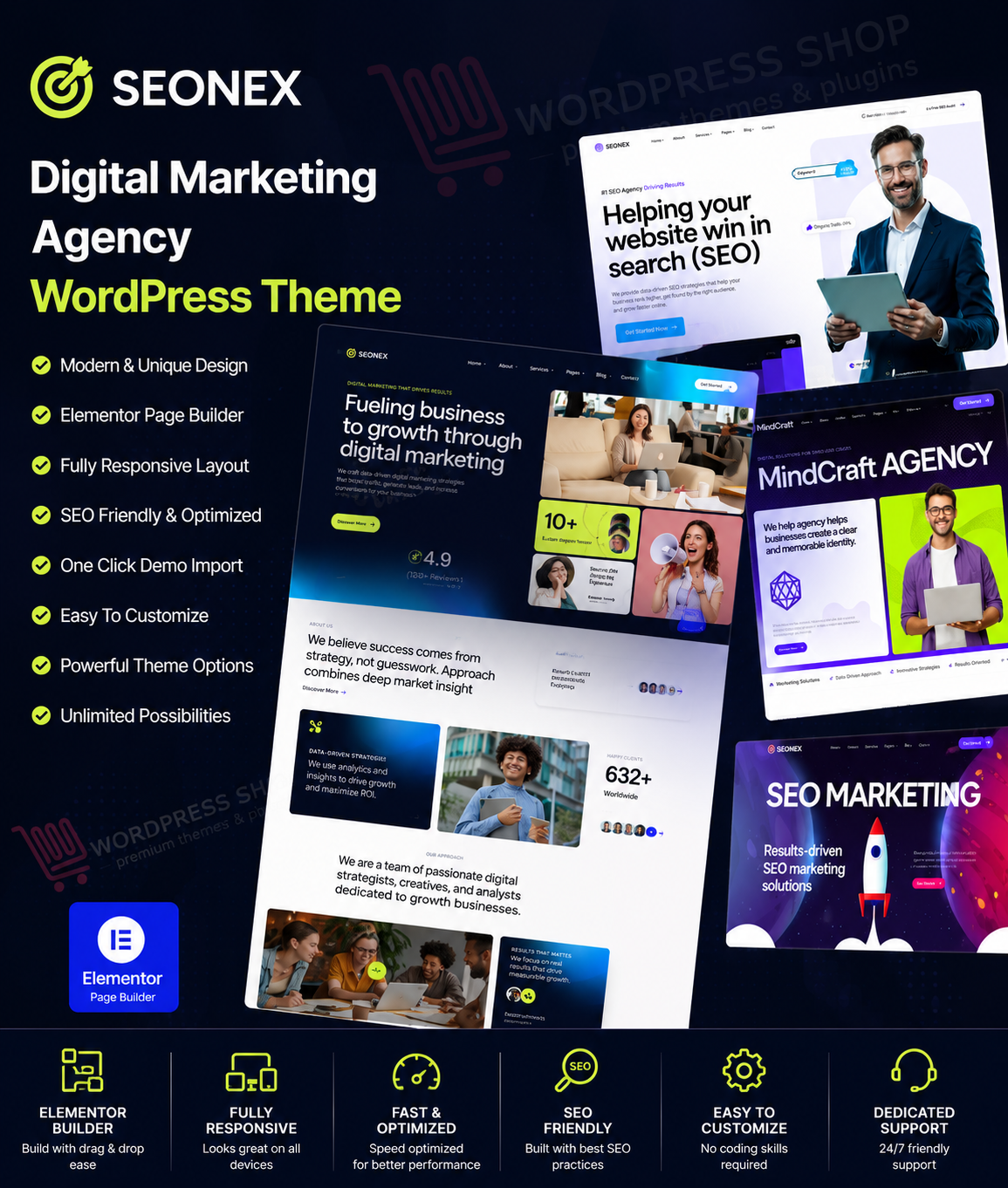 Seonex - Digital Marketing Agency WordPress Theme