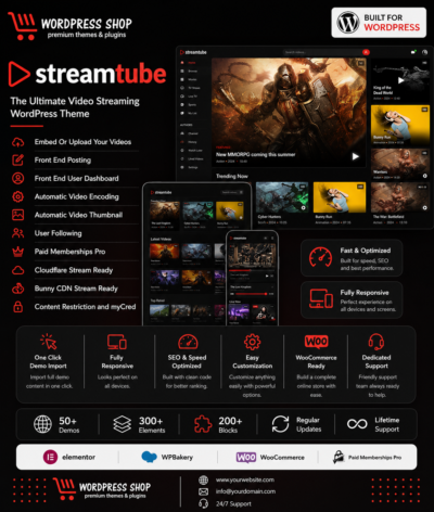 StreamTube - Video Streaming WordPress Theme