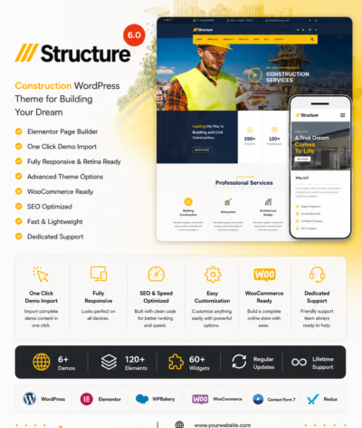 Structure - Construction Industrial Factory WordPress Theme