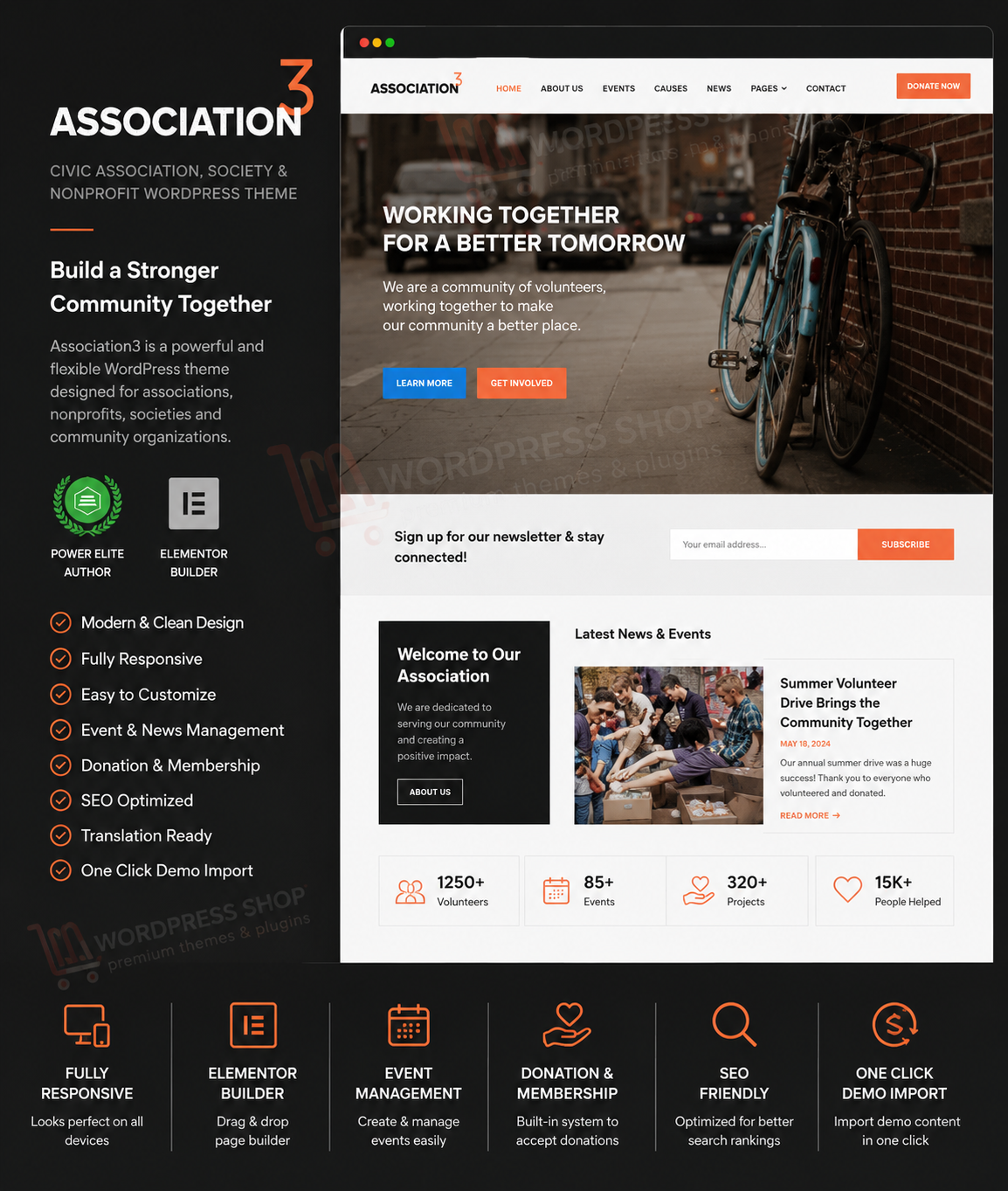 Association - Civic and Third Sector Nonprofit WordPress Theme