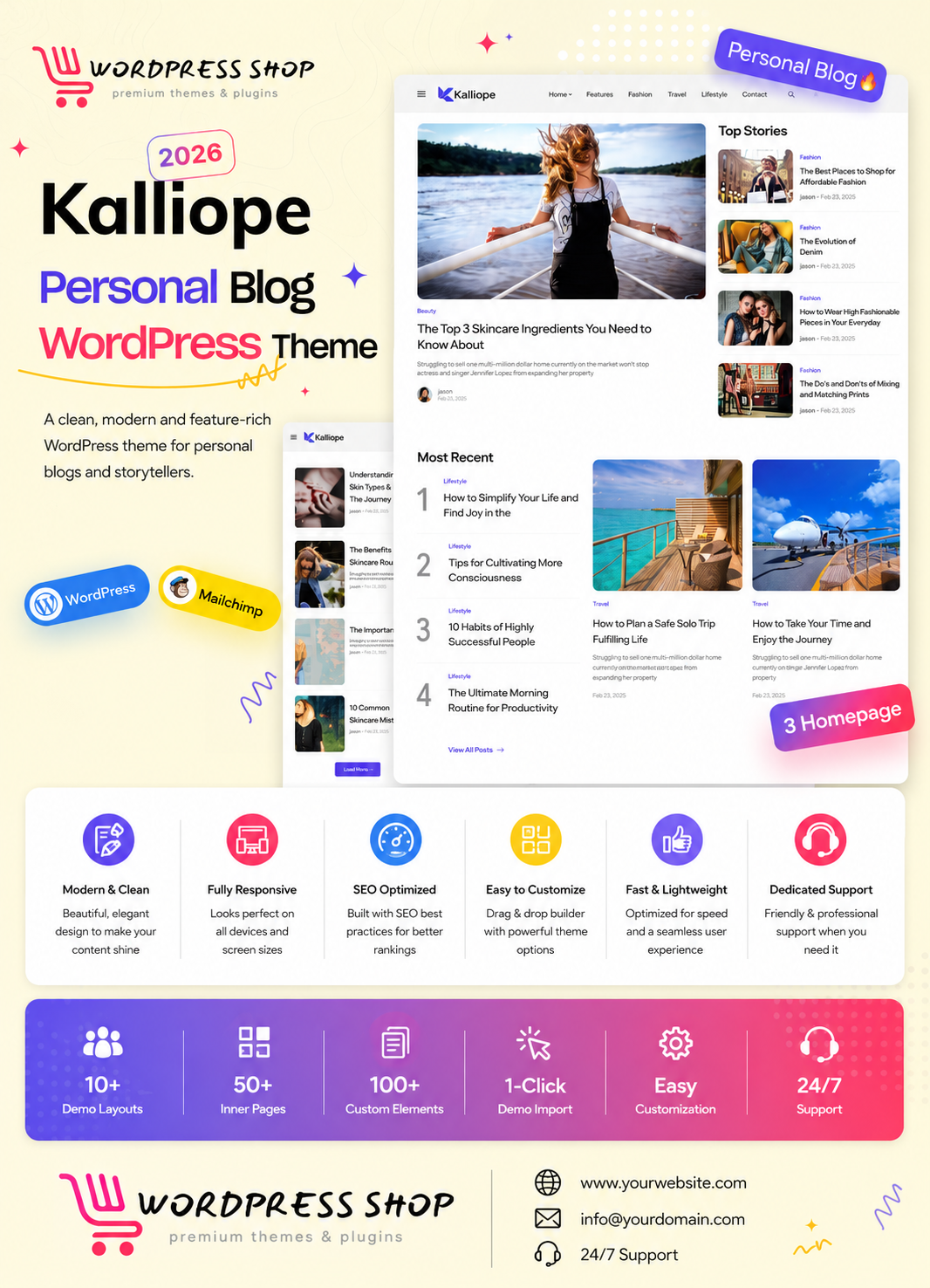 Kalliope - Modern Blog WordPress Theme