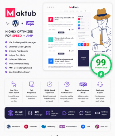 Maktub - Minimal & Lightweight Blog for WordPress
